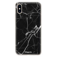 iSaprio Silikónové puzdro - Black Marble 18 pre Apple iPhone XS