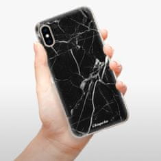 iSaprio Silikónové puzdro - Black Marble 18 pre Apple iPhone XS