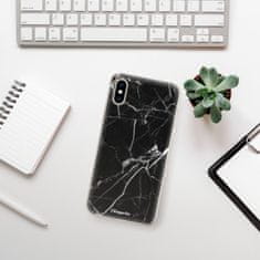 iSaprio Silikónové puzdro - Black Marble 18 pre Apple iPhone XS