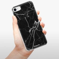 iSaprio Silikónové puzdro - Black Marble 18 pre Apple iPhone SE 2020