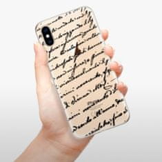 iSaprio Silikónové puzdro - Handwriting 01 - black pre Apple iPhone XS
