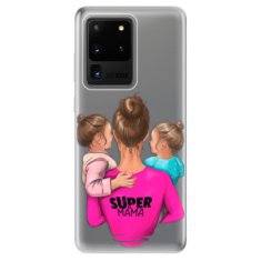 iSaprio Silikónové puzdro - Super Mama - Two Girls pre Samsung Galaxy S20 Ultra