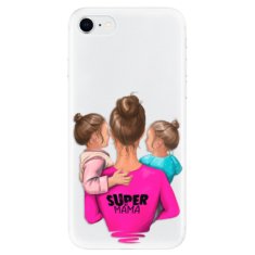 iSaprio Silikónové puzdro - Super Mama - Two Girls pre Apple iPhone SE 2020