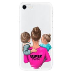 iSaprio Silikónové puzdro - Super Mama - Boy and Girl pre Apple iPhone SE 2020