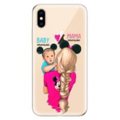 iSaprio Silikónové puzdro - Mama Mouse Blonde and Boy pre Apple iPhone XS