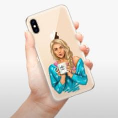 iSaprio Silikónové puzdro - Coffe Now - Blond pre Apple iPhone XS