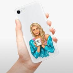 iSaprio Silikónové puzdro - Coffe Now - Blond pre Apple iPhone SE 2020