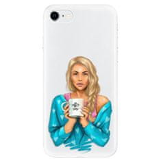 iSaprio Silikónové puzdro - Coffe Now - Blond pre Apple iPhone SE 2020