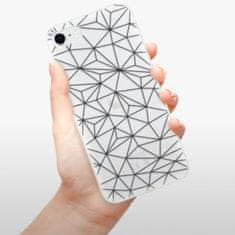 iSaprio Silikónové puzdro - Abstract Triangles 03 - black pre Apple iPhone SE 2020