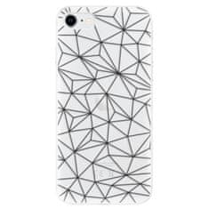 iSaprio Silikónové puzdro - Abstract Triangles 03 - black pre Apple iPhone SE 2020