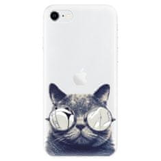 iSaprio Silikónové puzdro - Crazy Cat 01 pre Apple iPhone SE 2020