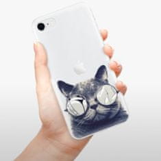 iSaprio Silikónové puzdro - Crazy Cat 01 pre Apple iPhone SE 2020