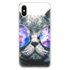 iSaprio Silikónové puzdro - Galaxy Cat pre Apple iPhone XS