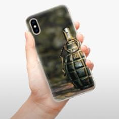 iSaprio Silikónové puzdro - Grenade pre Apple iPhone XS