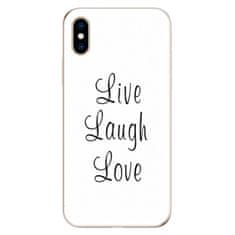 iSaprio Silikónové puzdro - Live Laugh Love pre Apple iPhone XS