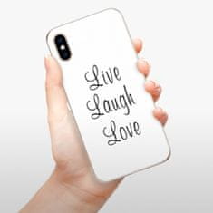 iSaprio Silikónové puzdro - Live Laugh Love pre Apple iPhone XS