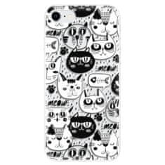 iSaprio Silikónové puzdro - Cat pattern 03 pre Apple iPhone SE 2020