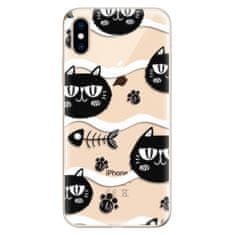 iSaprio Silikónové puzdro - Cat pattern 04 pre Apple iPhone XS