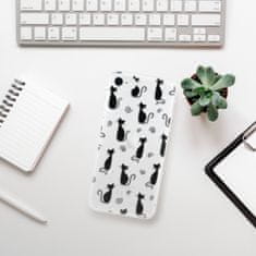 iSaprio Silikónové puzdro - Cat pattern 05 - black pre Apple iPhone SE 2020