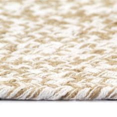 Petromila vidaXL Ručne vyrobený jutový koberec biely a hnedý 180 cm