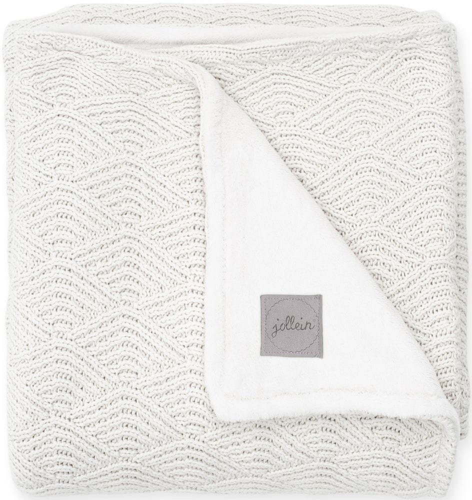 Jollein Deka 75×100cm River knit cream white/cor