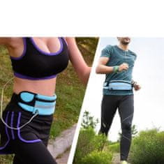 MG Ultimate Running Belt bežecký opasok s držiakom pre fľašu a slúchadlá, ružový