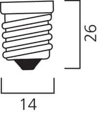 Diolamp LED Filament Mini Globe žiarovka číra P45 4W/230V/E14/2700K/480Lm/360°