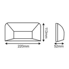 ACA Lightning LED prisadené svietidlo SLIM 6W/230V/3000K/350Lm/110°/IP65/IK08, hnedé