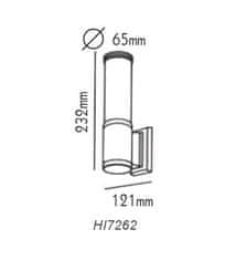 ACA Lightning Záhradné nástenné svietidlo HI7262 max. 40W/E27/IP45, šedé