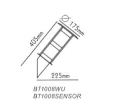 ACA Lightning Záhradné nástenné svietidlo LOOP BT1008WU max. 40W/E27/IP45