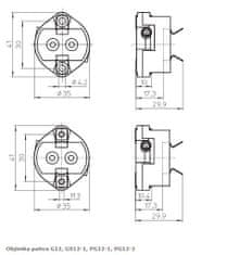 Vossloh-Schwabe Keramická objímka pätice G12, GX12-1, PG12-1, PG12-2