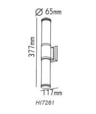 ACA Lightning Záhradné nástenné svietidlo HI7261 max. 40W/E27/IP45, šedé