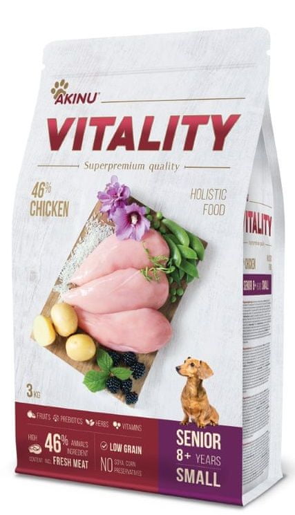 Akinu VITALITY dog senior small chicken 3 kg