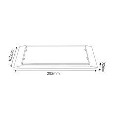 ACA Lightning LED núdzové svietidlo Mazor 4W/230V/4000K/300Lm/IP65/3h Ni-Cd 7,4V/1,8Ah