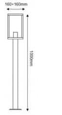 ACA Lightning Vonkajšie stĺpikové svietidlo CELIA max. 60W/E27/230V/IP44, šedé