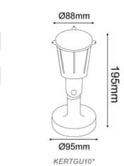 ACA Lightning Vonkajší nástenný reflektor KERTGU10G max. 5W LED/GU10/230V/IP54, šedý