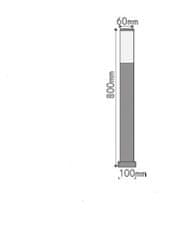 ACA Lightning Záhradné svietidlo LOOP BT1003BH080 max. 40W/E27/IP45