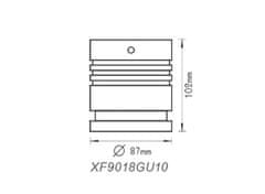 ACA Lightning Vonkajšie bodové stropné svietidlo ANCE XF9018GU10 max. 50W/230V/GU10/IP65, šedé