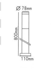 ACA Lightning Záhradné svietidlo LOOP BT1003H08 max. 40W/E27/IP45