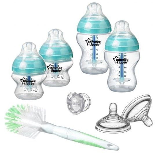 Tommee Tippee sada dojčenských fľaštičiek C2N ANTI-COLIC s kefou