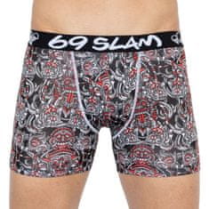 69 SLAM Pánske boxerky fit bamboo totem mask (MPBTMS-BB) - veľkosť S