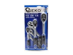 GEKO Račňa 1/2", 3/8", 1/4", sada 3 Quick Release G10136