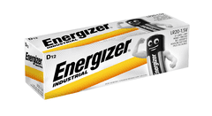 Energizer Industrial veľký monočlánok D/LR20 DP12 alkalická priemyselná batéria 12ks 7638900361087