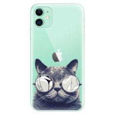 iSaprio Silikónové puzdro - Crazy Cat 01 pre Apple iPhone 11