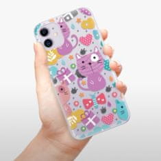 iSaprio Silikónové puzdro - Cat pattern 01 pre Apple iPhone 11