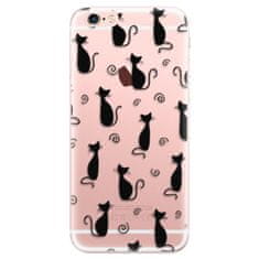 iSaprio Silikónové puzdro - Cat pattern 05 - black pre Apple iPhone 6