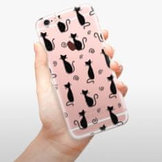 iSaprio Silikónové puzdro - Cat pattern 05 - black pre Apple iPhone 6