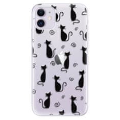 iSaprio Silikónové puzdro - Cat pattern 05 - black pre Apple iPhone 11