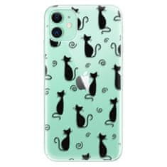 iSaprio Silikónové puzdro - Cat pattern 05 - black pre Apple iPhone 11