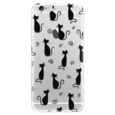 iSaprio Silikónové puzdro - Cat pattern 05 - black pre Apple iPhone 6